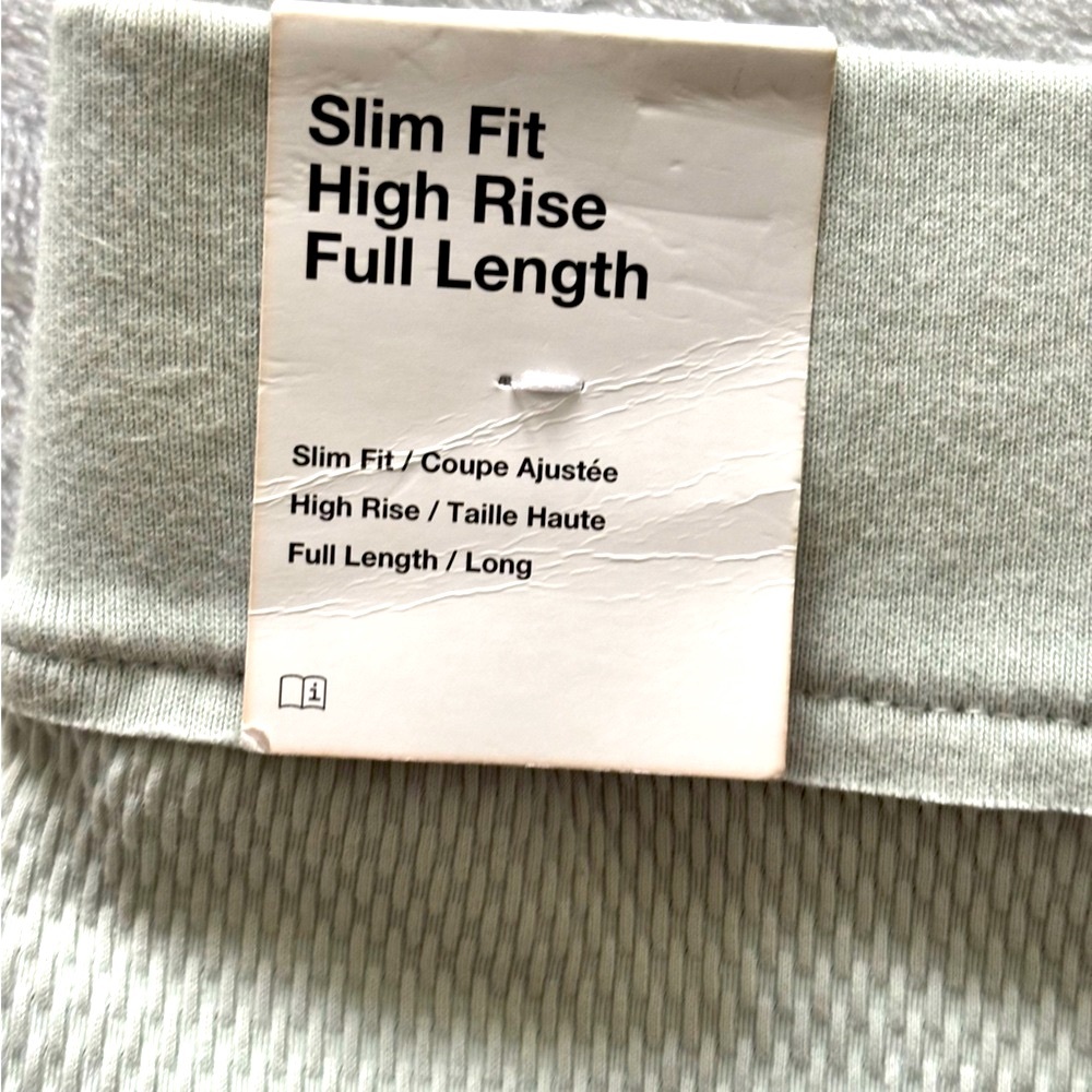 NIKE Slim Fit High Rise Full Length Light Sage Green Waffle Knit Jogger--NWT--L - Picture 8 of 16